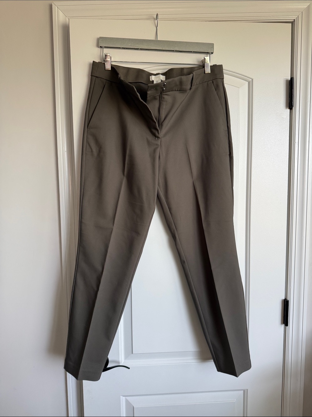 H&M Olive-Taupe Women's Tailored Dress Pants